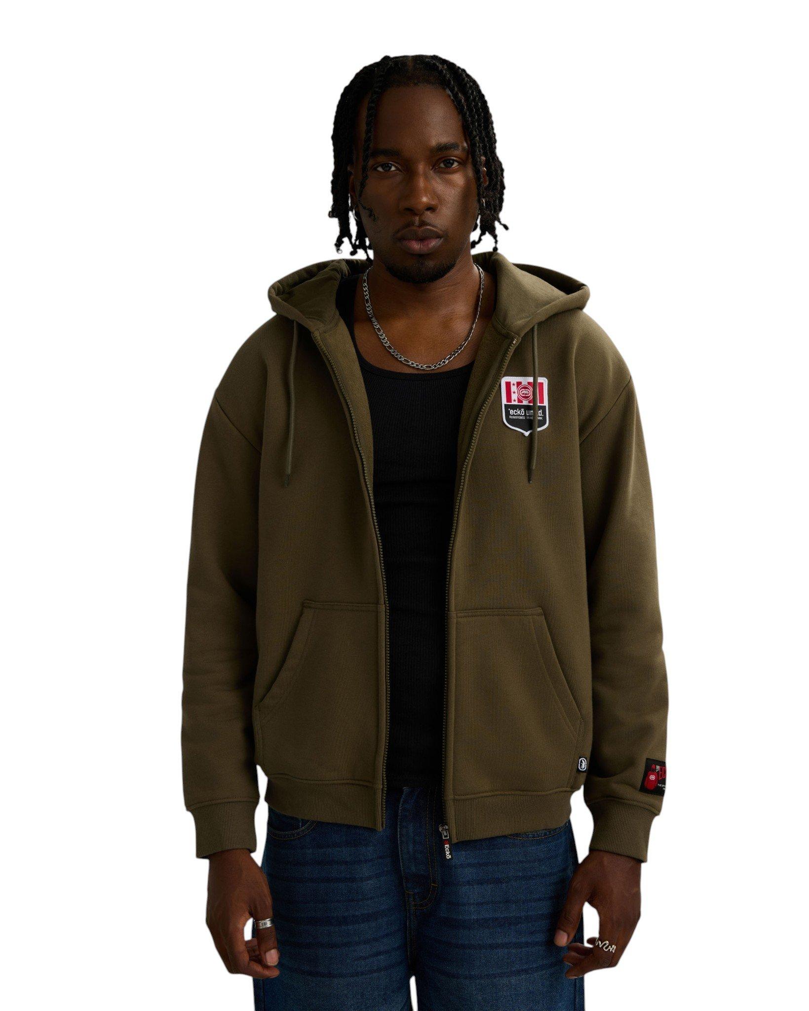 ecko unltd. Men's Cornerstone Full-Zip Jacket - Olive - OLIVE